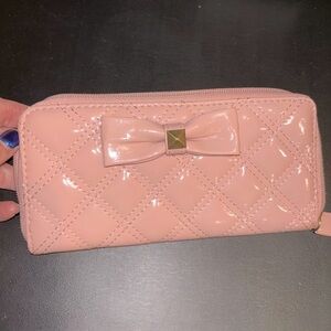 Pink Quilted Bow Wallet
